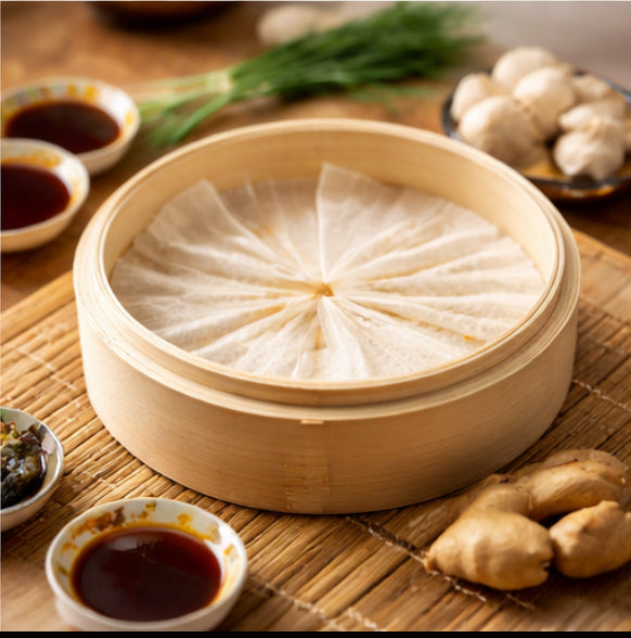 2-Tier Bamboo Steamer Basket (10-inch)